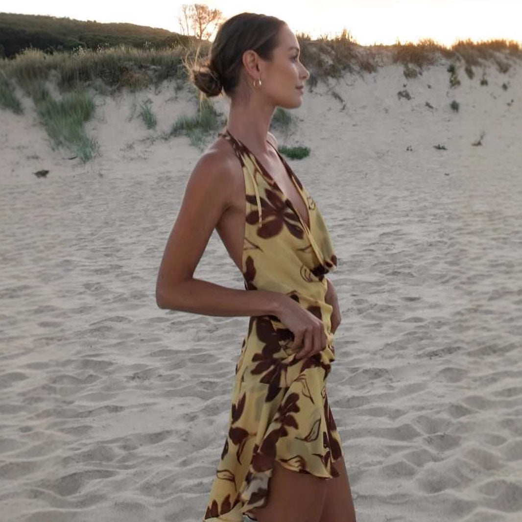 Soleil Abstract Abstract High-Waist Dress
