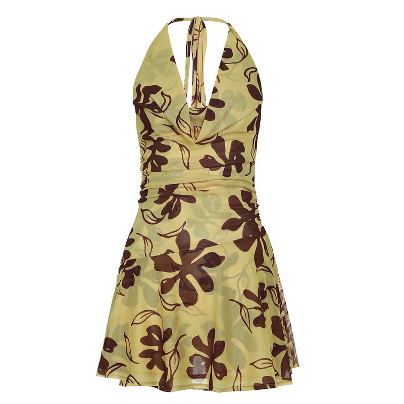 Soleil Abstract Abstract High-Waist Dress