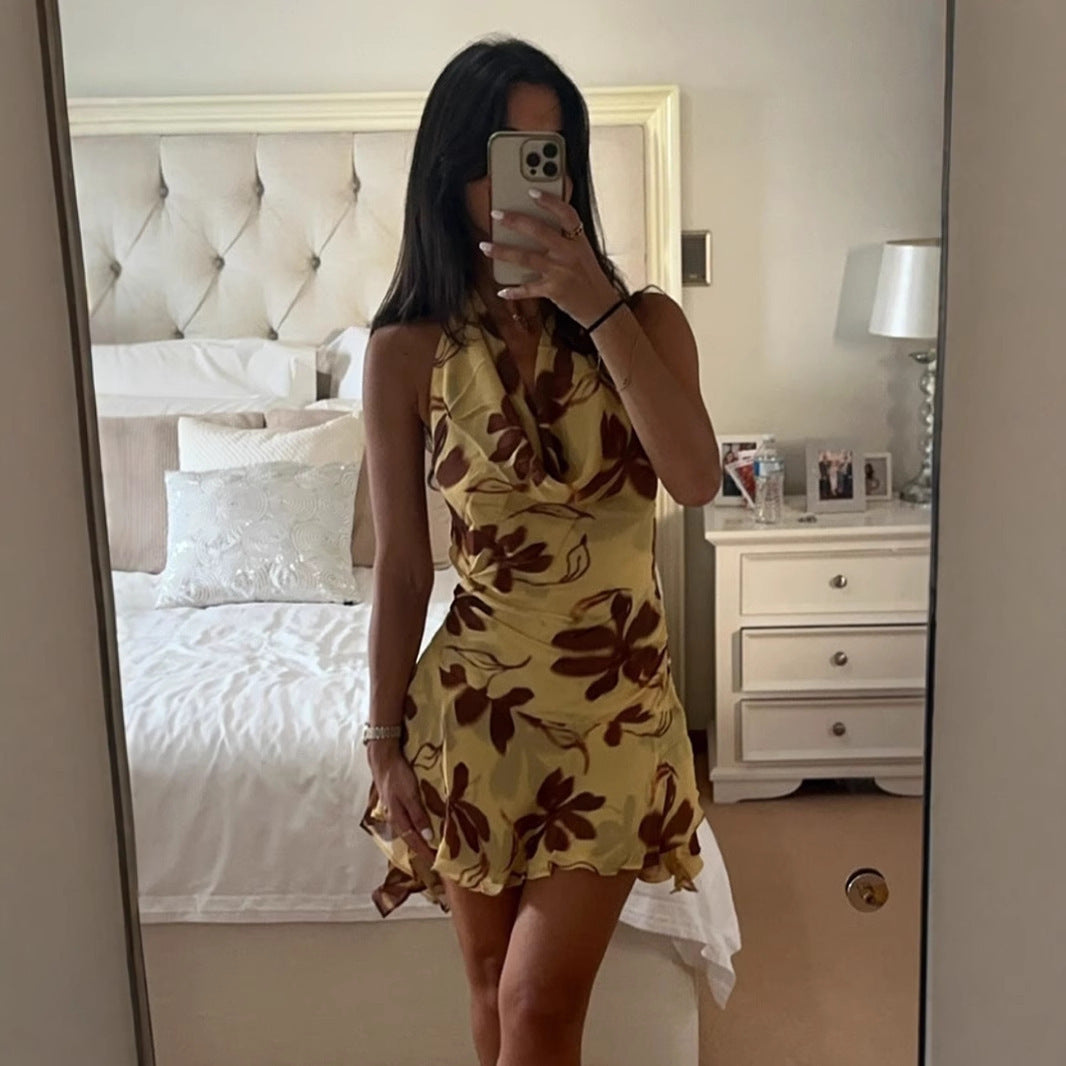 Soleil Abstract Abstract High-Waist Dress