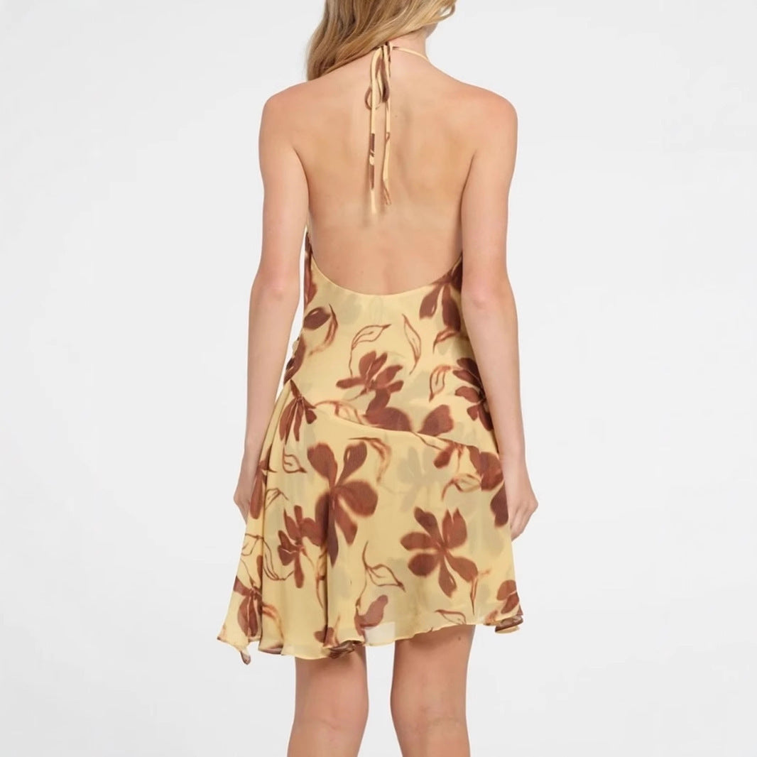 Soleil Abstract Abstract High-Waist Dress