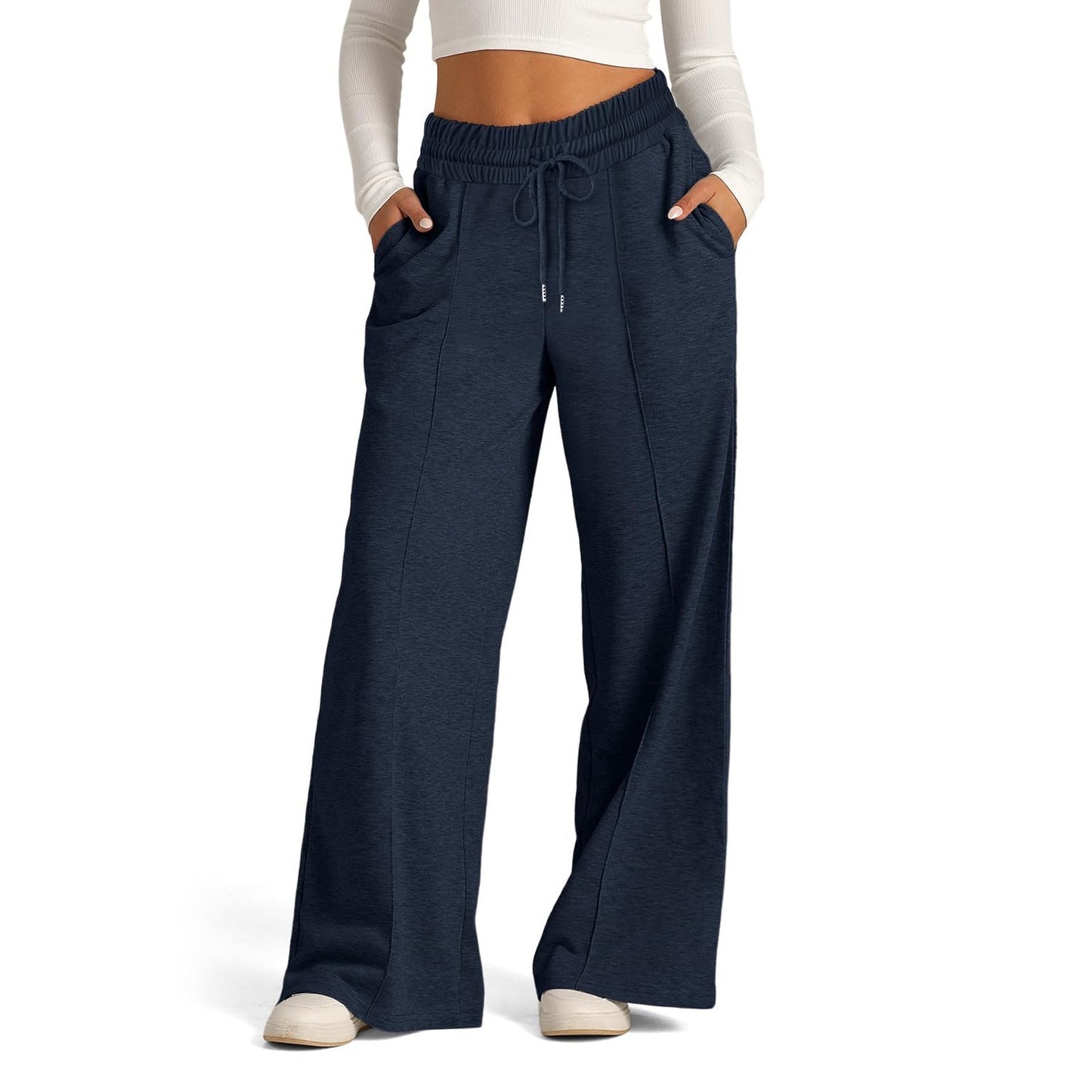 Luxe Drape High-Waist Trousers